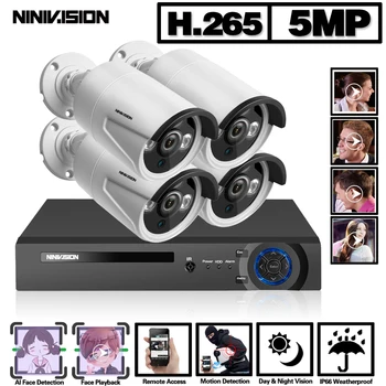 Face Recognition 4CH 5MP Ultra HD POE Video Security System H.265+ 5MP NVR With 4X Outdoor Waterproof POE IP Camera CCTV Kit
Face Recognition 4CH 5MP Ultra HD POE Video Security System H.265+ 5MP NVR With 4X Outdoor Waterproof POE IP Camera CCTV Kit