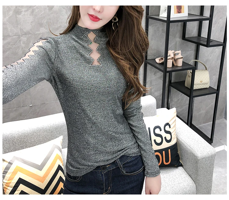 Blusas mujer de moda plus size women ladies tops Solid Turtleneck Hollow Out black long sleeve top shirts for women sexy
Blusas mujer de moda plus size women ladies tops Solid Turtleneck Hollow Out black long sleeve top shirts for women sexy