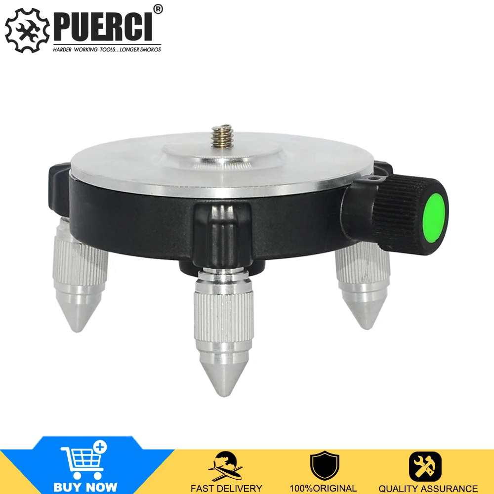 PUERCI Tripod Bracket Conversion Connector Pedestal 360 degree 1/4 5/8 Adjustment Rotation Laser Bracket for Laser Level
PUERCI Tripod Bracket Conversion Connector Pedestal 360 degree 1/4 5/8 Adjustment Rotation Laser Bracket for Laser Level