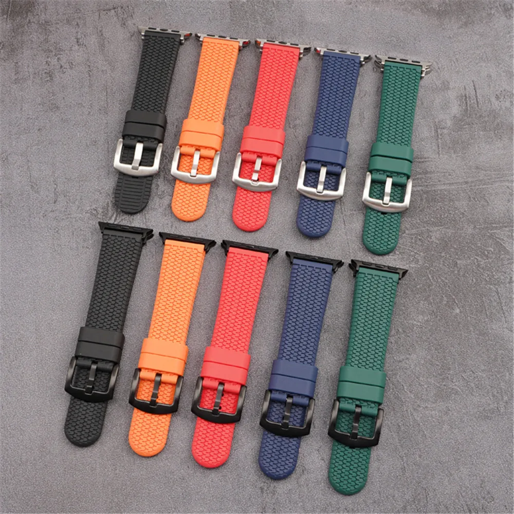 Sport Silicone Strap for Apple Watch Band 42mm 38mm 44mm 40mm Waterproof Rubber Bracelet Watchband for iWatch Series 6/5/4/3/2/1
Sport Silicone Strap for Apple Watch Band 42mm 38mm 44mm 40mm Waterproof Rubber Bracelet Watchband for iWatch Series 6/5/4/3/2/1