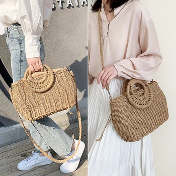 2020 Summer New Women HandBags Lady Straw Women Messenger Bags Fashion Shoulder Bags Female Crossbody Bags Designer Beach bag 
2020 Summer New Women HandBags Lady Straw Women Messenger Bags Fashion Shoulder Bags Female Crossbody Bags Designer Beach bag