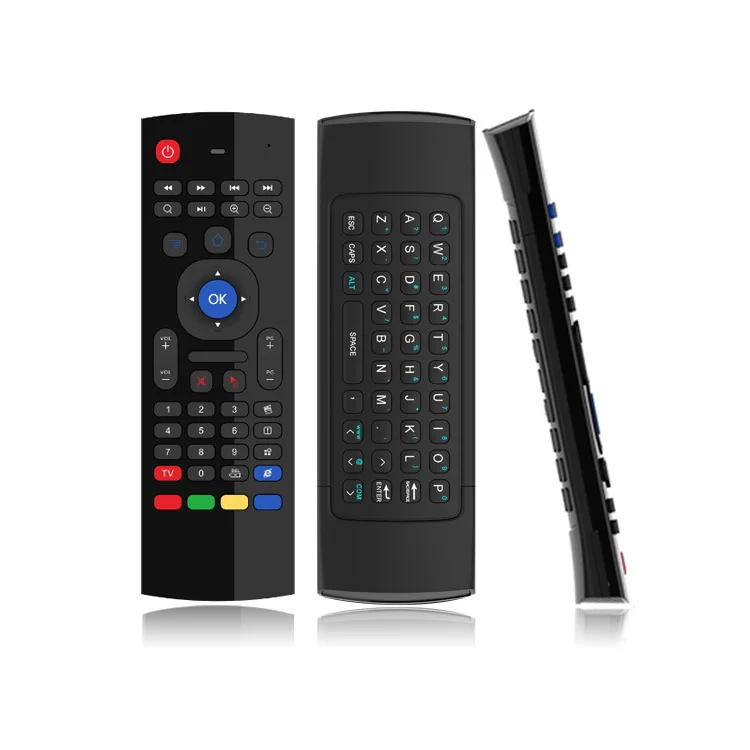 T3 smart remote control 2.4G wireless backlit air mouse with voice microphone, MX3 wireless keyboard, English and Russian series
T3 smart remote control 2.4G wireless backlit air mouse with voice microphone, MX3 wireless keyboard, English and Russian series
