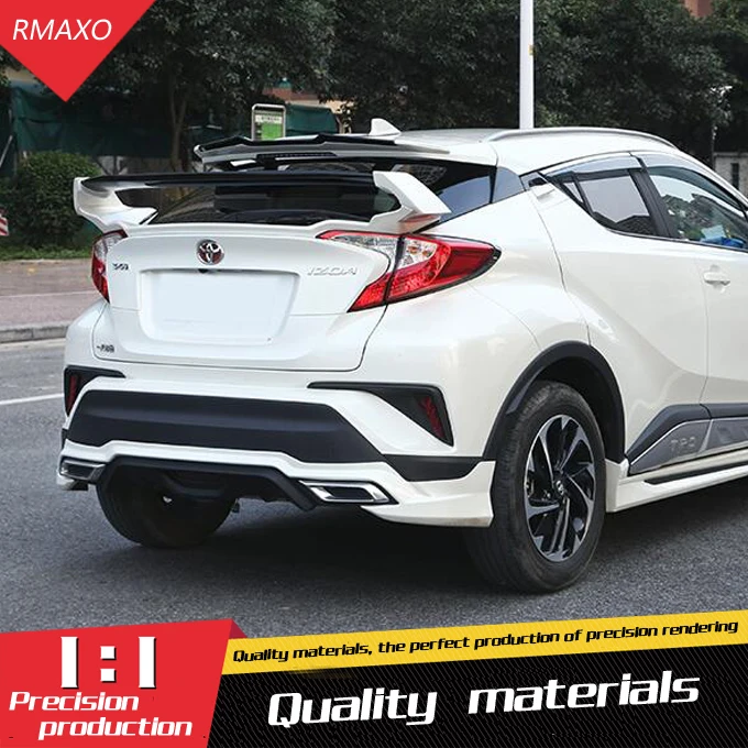 Спойлер для Toyota CHR 2018 2019 C HR спойлер на крыше FD2 ABS Материал заднее крыло автомобиля