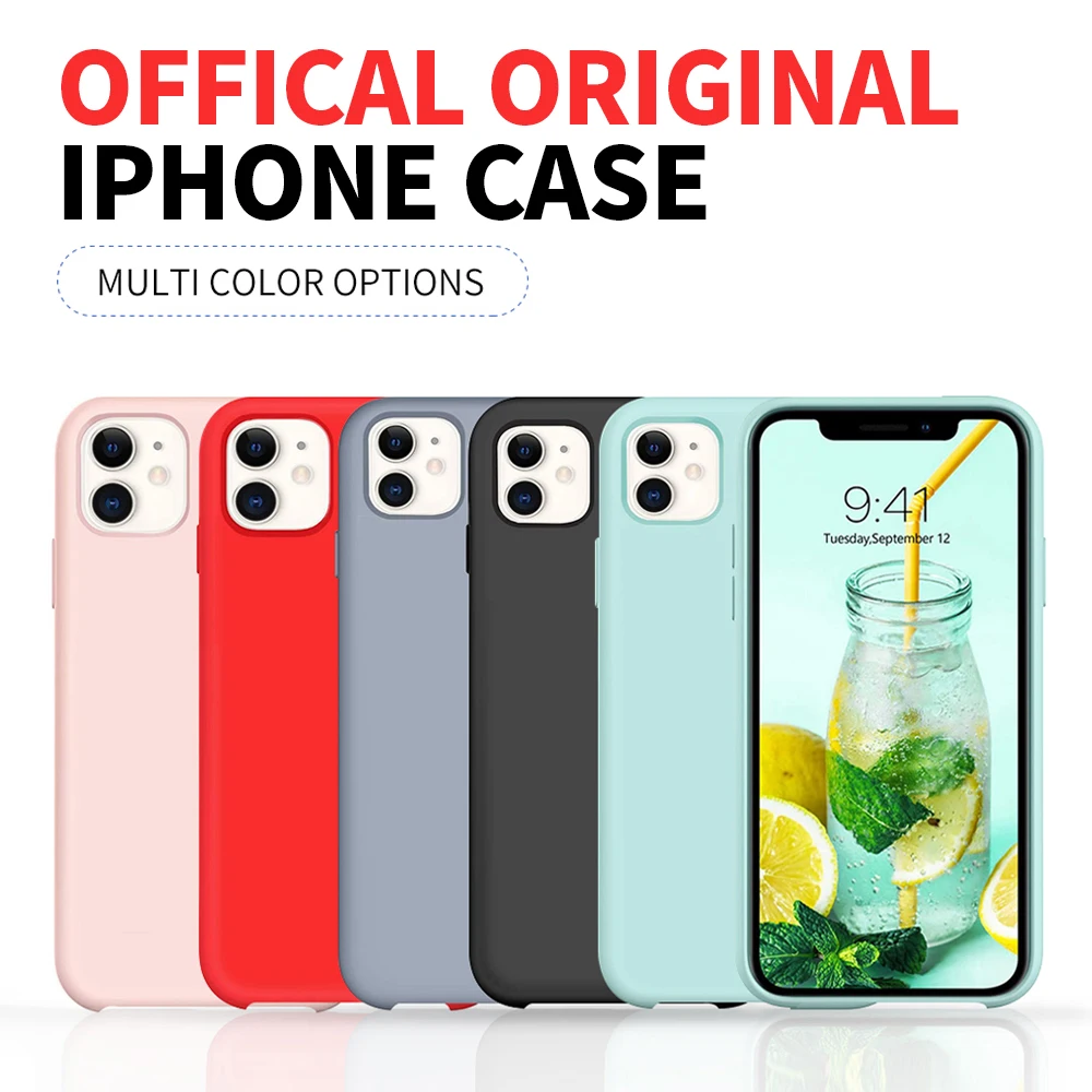 With LOGO Official Silicone Phone Case For iPhone 7 8 6S 6 Plus 11 12 Pro X XS MAX XR SE Cover For iPhone 12 Cases
With LOGO Official Silicone Phone Case For iPhone 7 8 6S 6 Plus 11 12 Pro X XS MAX XR SE Cover For iPhone 12 Cases