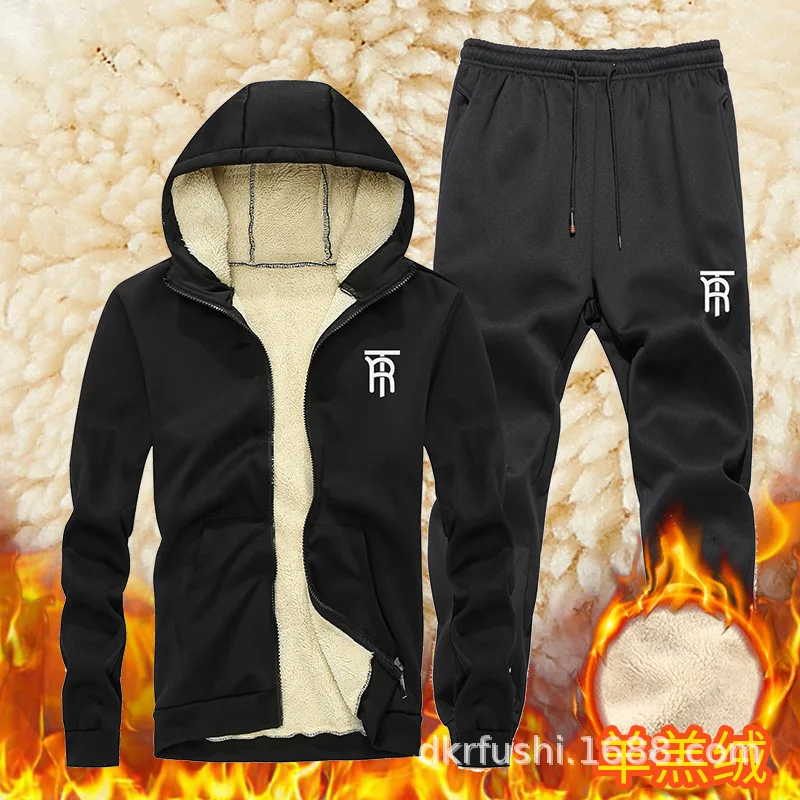 Winter New Style Men Leisure Set Berber Fleece Hoodie Coat Fleece-Lined Set Warm Sports Set Men's
Winter New Style Men Leisure Set Berber Fleece Hoodie Coat Fleece-Lined Set Warm Sports Set Men's