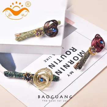 Handmade Japanese Korean Popular Xinfeng Embroidered Side Clip Wire Up-do Headdress Elegant Horizontal Clip Diamond Ornament of
Handmade Japanese Korean Popular Xinfeng Embroidered Side Clip Wire Up-do Headdress Elegant Horizontal Clip Diamond Ornament of