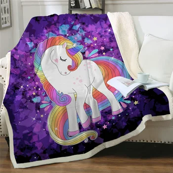 Unicorn Throw Blanket Floral Cartoon Sherpa Blanket for Kids Girl Couch Soft Plush Bedspreads Thin Quilt Drop Ship 
Unicorn Throw Blanket Floral Cartoon Sherpa Blanket for Kids Girl Couch Soft Plush Bedspreads Thin Quilt Drop Ship