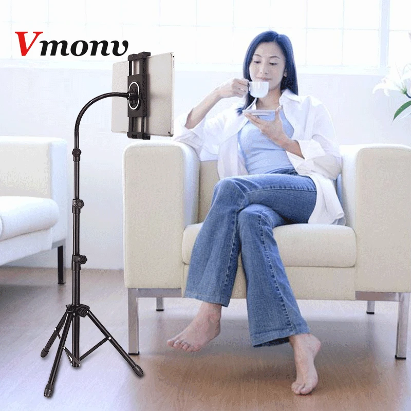 Vmonv Newest Tripod Floor Adjustable Soft Hose Tablet Stand for Ipad Air Pro 5-11.5 Inch Tablet Phone Holder for iPhone Samsung
Vmonv Newest Tripod Floor Adjustable Soft Hose Tablet Stand for Ipad Air Pro 5-11.5 Inch Tablet Phone Holder for iPhone Samsung