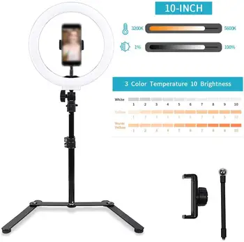 YTOM Led Ring Lamp Selfie Ring Light With Phone Holder Stand Phone Camera Studio Fill Light For Youtube Makeup Video photography
YTOM Led Ring Lamp Selfie Ring Light With Phone Holder Stand Phone Camera Studio Fill Light For Youtube Makeup Video photography