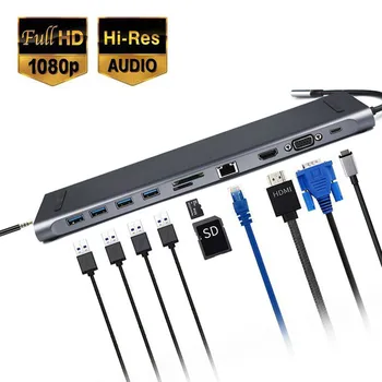 CARPRIE Type-c Hub HDMI Adapter - USB Type C Hub to HDMI 4K VGA 11 in 1 with DP Adapter For Portablefor PC Laptop Type C Hub
CARPRIE Type-c Hub HDMI Adapter - USB Type C Hub to HDMI 4K VGA 11 in 1 with DP Adapter For Portablefor PC Laptop Type C Hub