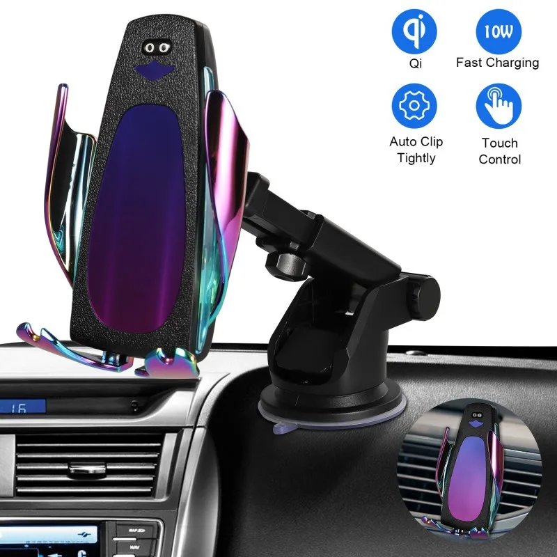 10W Qi Fast Charge, Wireless Charging Car Mount, Automatic Clamping Dashboard & Air Vent Phone Holder Auto-Clamp
10W Qi Fast Charge, Wireless Charging Car Mount, Automatic Clamping Dashboard & Air Vent Phone Holder Auto-Clamp