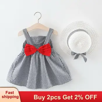 Mayfair Cabin Girl Dress Summer New Baby Girls Dresses Casual A-line Kids Clothes 6M-24M with Hat Plaid Fashion Bow Girl Dresses 
Mayfair Cabin Girl Dress Summer New Baby Girls Dresses Casual A-line Kids Clothes 6M-24M with Hat Plaid Fashion Bow Girl Dresses