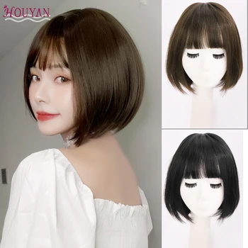HOUYAN Short hair full headgear real human hair short hair wig natural black cold brown wig high density women's wig set
HOUYAN Short hair full headgear real human hair short hair wig natural black cold brown wig high density women's wig set