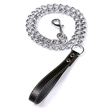 Metal Chain Dog Lead With Leather Dog Harness Leash Style Handle Strong Control Leash Outdoor Security Training Dog Harness Supp
Metal Chain Dog Lead With Leather Dog Harness Leash Style Handle Strong Control Leash Outdoor Security Training Dog Harness Supp