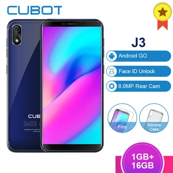 

Cubot J3 SmartPhone 5.0" 1GB RAM 16GB ROM MTK6580 Quad Core 1.3GHz Android GO 5.0MP 2000MAH Dual SIM 3G WIFI GPS Mobile Phone