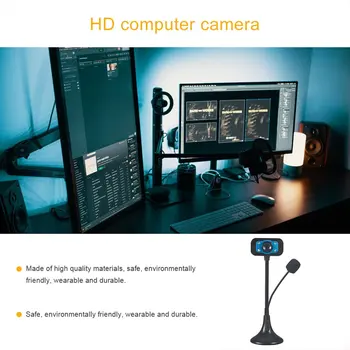 HD Streaming Webcam Microphone Widescreen USB Computer Camera Dynamic Resolution For Desktop Notebook Video Cal
HD Streaming Webcam Microphone Widescreen USB Computer Camera Dynamic Resolution For Desktop Notebook Video Cal