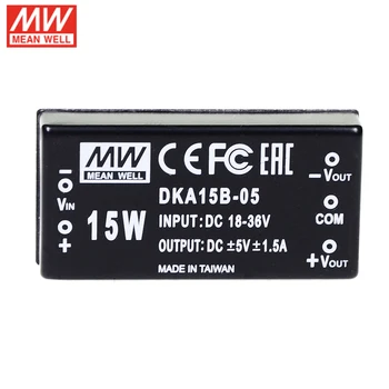 MEAN WELL DKA15B-05 15W DC-DC Regulated Dual Ouput Converter Input 18~36V DC to ±5V DC ±150~±1500mA 15W module Power Supply DIP
MEAN WELL DKA15B-05 15W DC-DC Regulated Dual Ouput Converter Input 18~36V DC to ±5V DC ±150~±1500mA 15W module Power Supply DIP