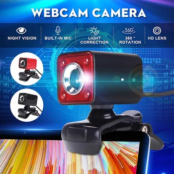 HD USB 2.0 Webcam Web Camera Home LED Night Vision Security Video Conference Laptop Computer Camera With Built-in Microphone
HD USB 2.0 Webcam Web Camera Home LED Night Vision Security Video Conference Laptop Computer Camera With Built-in Microphone