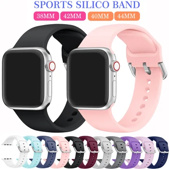 Silicone Sport Band Strap for Apple Watch 5 4 3 2 1 42MM 38MM Rubber Strap Wristband Bracelet for Iwatch Series 4 3 40mm 44mm
Silicone Sport Band Strap for Apple Watch 5 4 3 2 1 42MM 38MM Rubber Strap Wristband Bracelet for Iwatch Series 4 3 40mm 44mm
