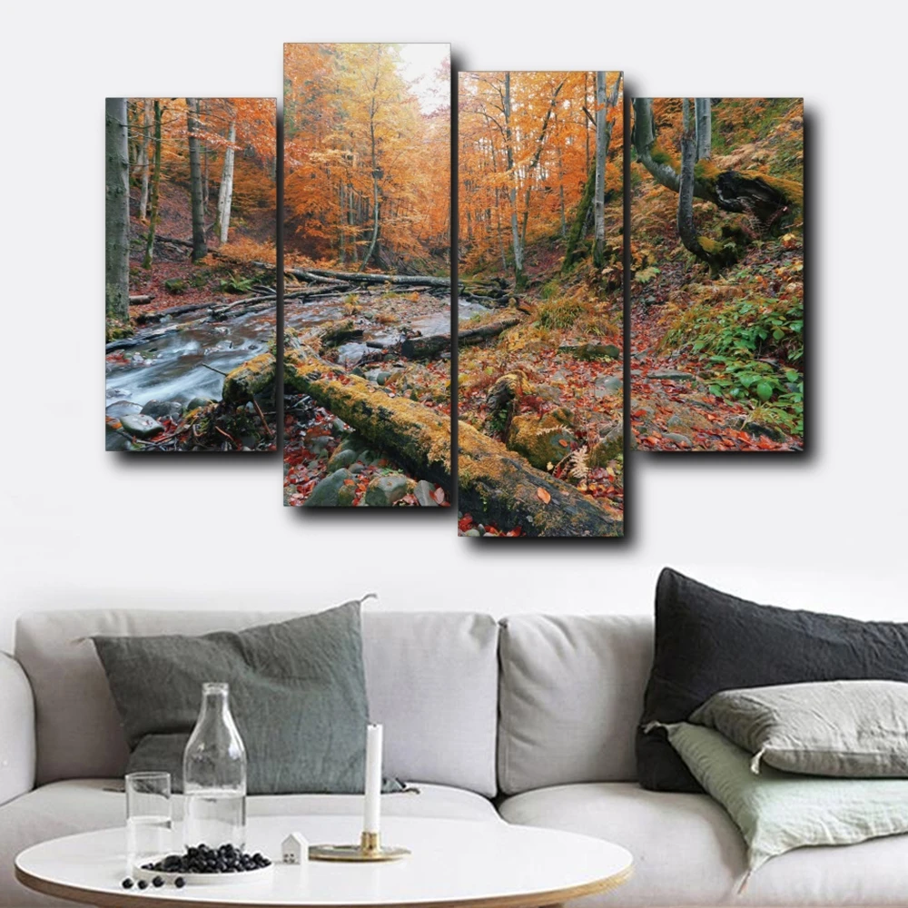 Laeacco 4 Panel Canvas Painting Calligraphy Autumn Forest Poster Prints Home Decor Landscape Art Picture for Living Room Bedroom
Laeacco 4 Panel Canvas Painting Calligraphy Autumn Forest Poster Prints Home Decor Landscape Art Picture for Living Room Bedroom