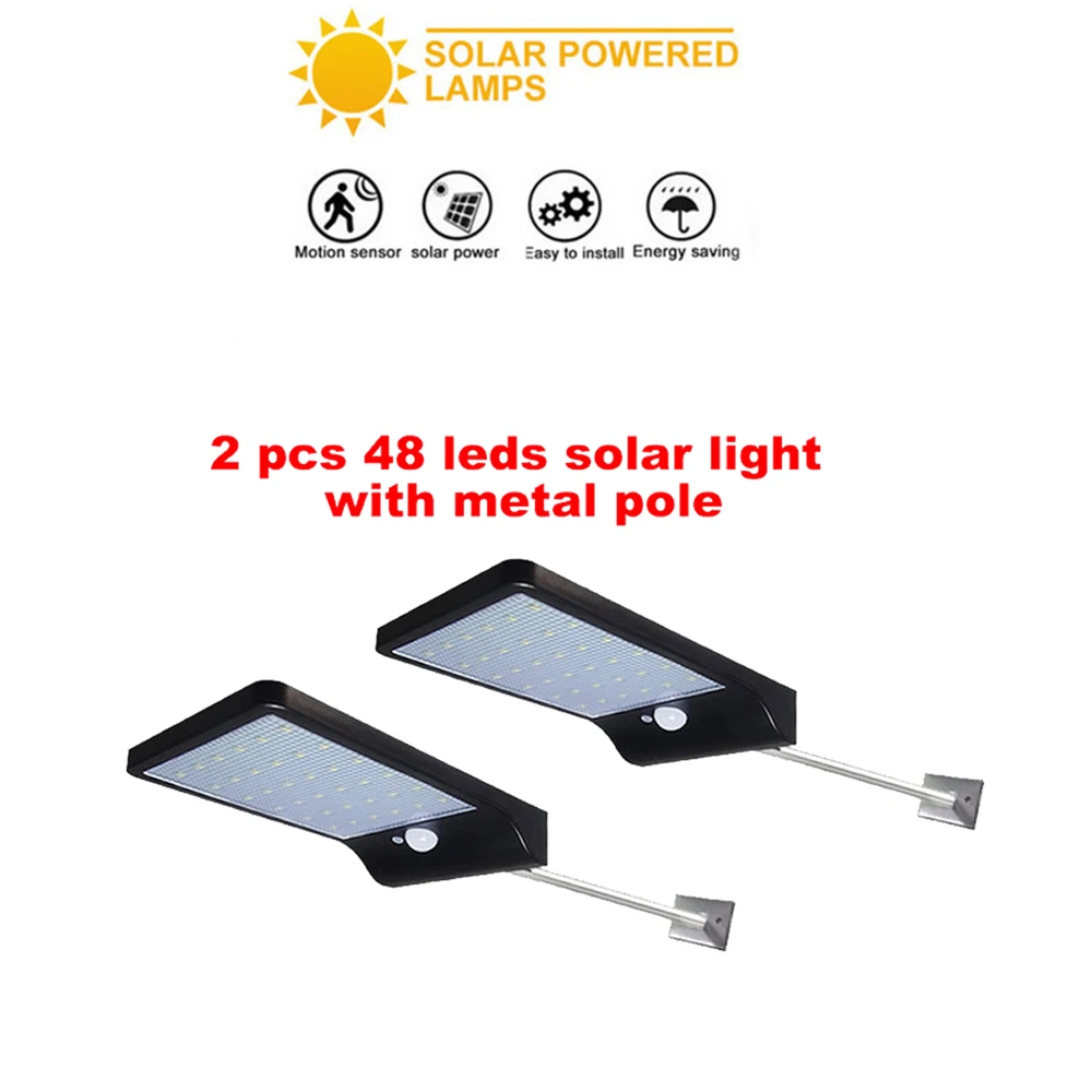 2/4pcs 48 LED Led Solar Light Outdoor Waterproof Lighting for Garden Wall Adjustable Mode Rotable Pole Solar Lamp Emergency Ligh
2/4pcs 48 LED Led Solar Light Outdoor Waterproof Lighting for Garden Wall Adjustable Mode Rotable Pole Solar Lamp Emergency Ligh