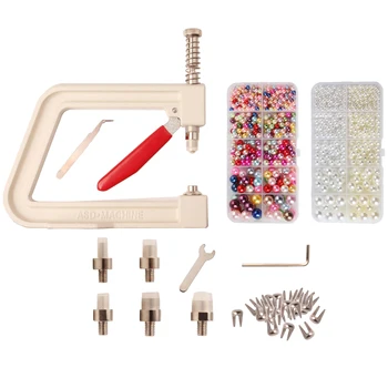Handy Pearl Bead Fix Presser Tool, Handmade Pearl Nail Setting Machine for Sewing Crafts Shoes Clothing DIY Embroidery
Handy Pearl Bead Fix Presser Tool, Handmade Pearl Nail Setting Machine for Sewing Crafts Shoes Clothing DIY Embroidery