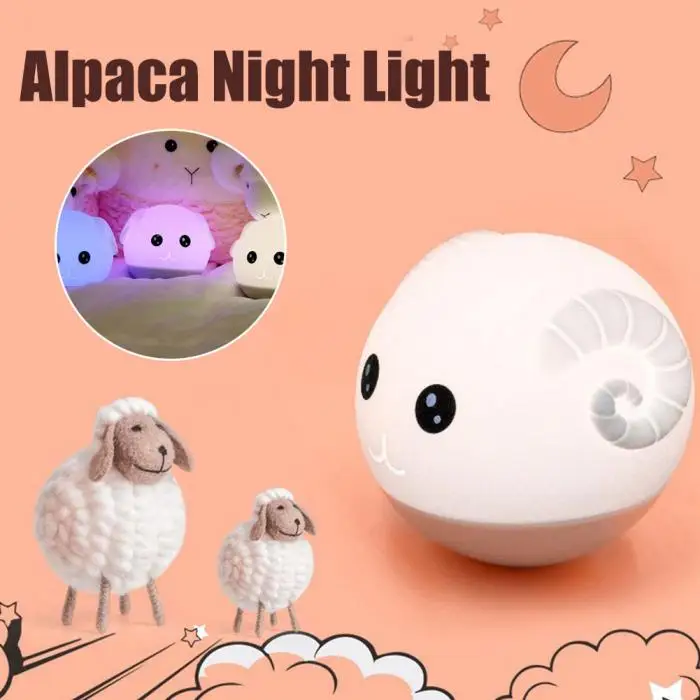 Portable Sheep Night Light Soft Silicone Rechargeable Mini Night Light Bedroom Drop shipping
Portable Sheep Night Light Soft Silicone Rechargeable Mini Night Light Bedroom Drop shipping