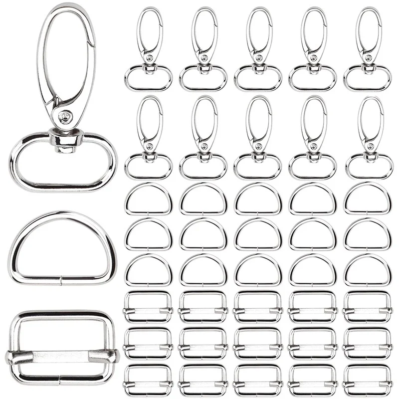 Metal Swivel Keychain Hooks Set Included D Rings Slide Buckle Tri-Glide Buckle Metal Swivel Clasps D Rings for Diy Sewing
Metal Swivel Keychain Hooks Set Included D Rings Slide Buckle Tri-Glide Buckle Metal Swivel Clasps D Rings for Diy Sewing