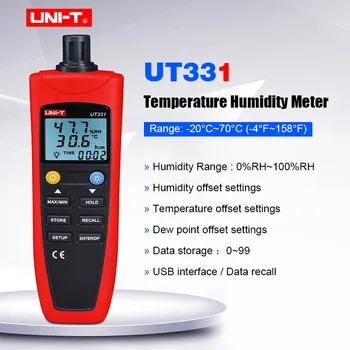 Digital Temperature Humidity Meter UNI-T UT331 Temperature Hygrometer for factories/food/health/environmental protection
Digital Temperature Humidity Meter UNI-T UT331 Temperature Hygrometer for factories/food/health/environmental protection