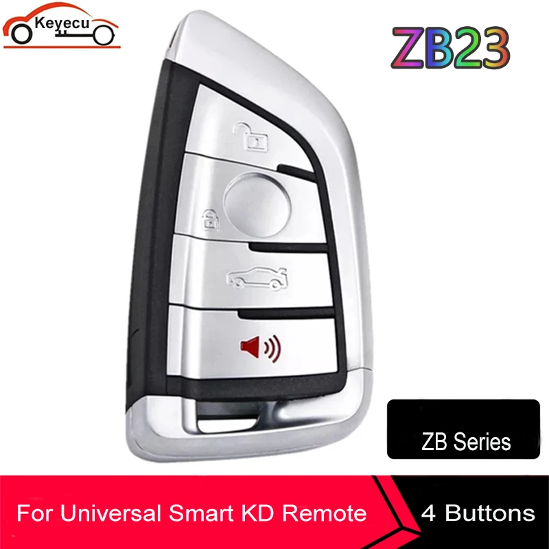 KEYECU Universal Smart Key fob 4 Buttons ZB23 Multi-functional for KD-X2 KD900 Mini KD Key Generator Fit More than 2000 Models
KEYECU Universal Smart Key fob 4 Buttons ZB23 Multi-functional for KD-X2 KD900 Mini KD Key Generator Fit More than 2000 Models