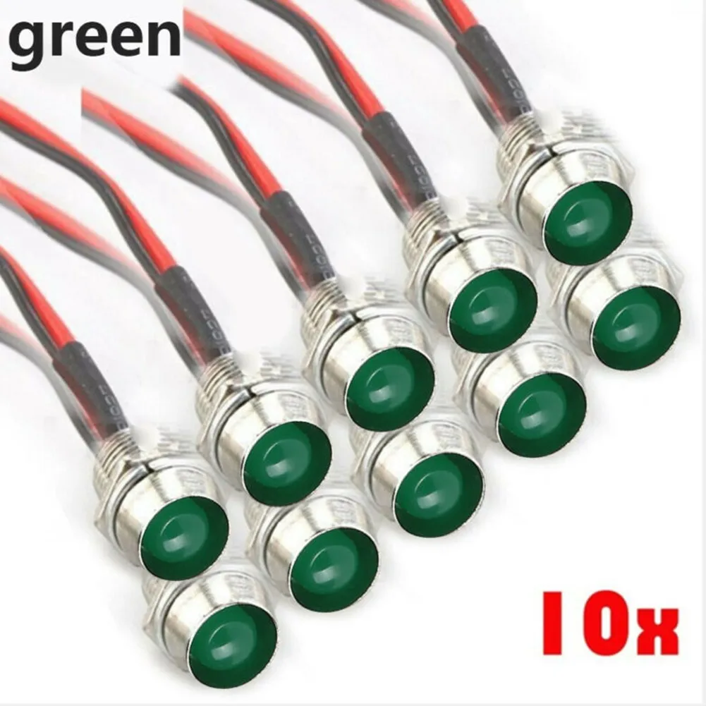 10X Green 8mm LED Indicator Light Waterproof Signal Lamp Warm Light Pilot Dash Panel Car Truck Boat 12V High Power LED
10X Green 8mm LED Indicator Light Waterproof Signal Lamp Warm Light Pilot Dash Panel Car Truck Boat 12V High Power LED