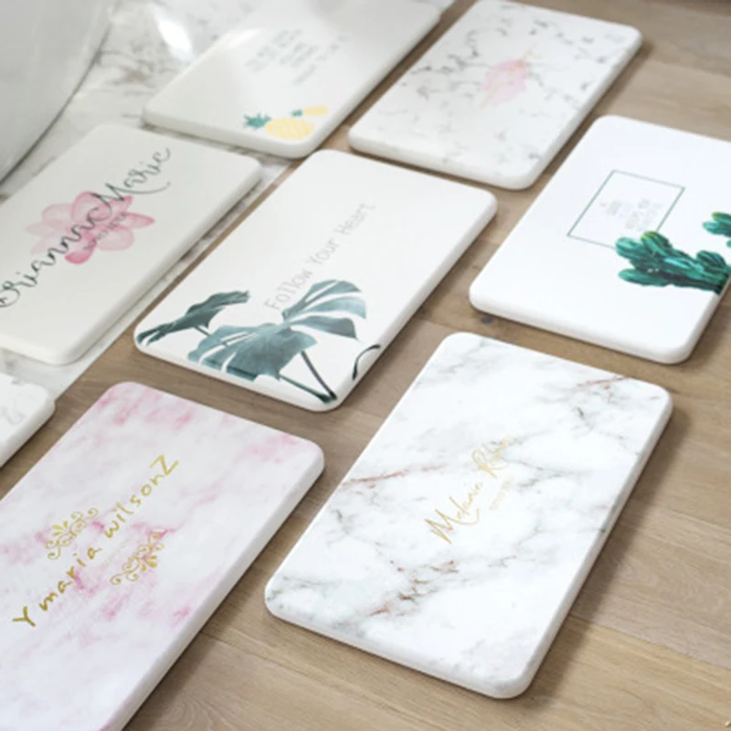 Diatomite Bathroom Foot Pad Absorbent Diatom Mud Marble Printed Quick-Drying Non-Slip Mat 
Diatomite Bathroom Foot Pad Absorbent Diatom Mud Marble Printed Quick-Drying Non-Slip Mat