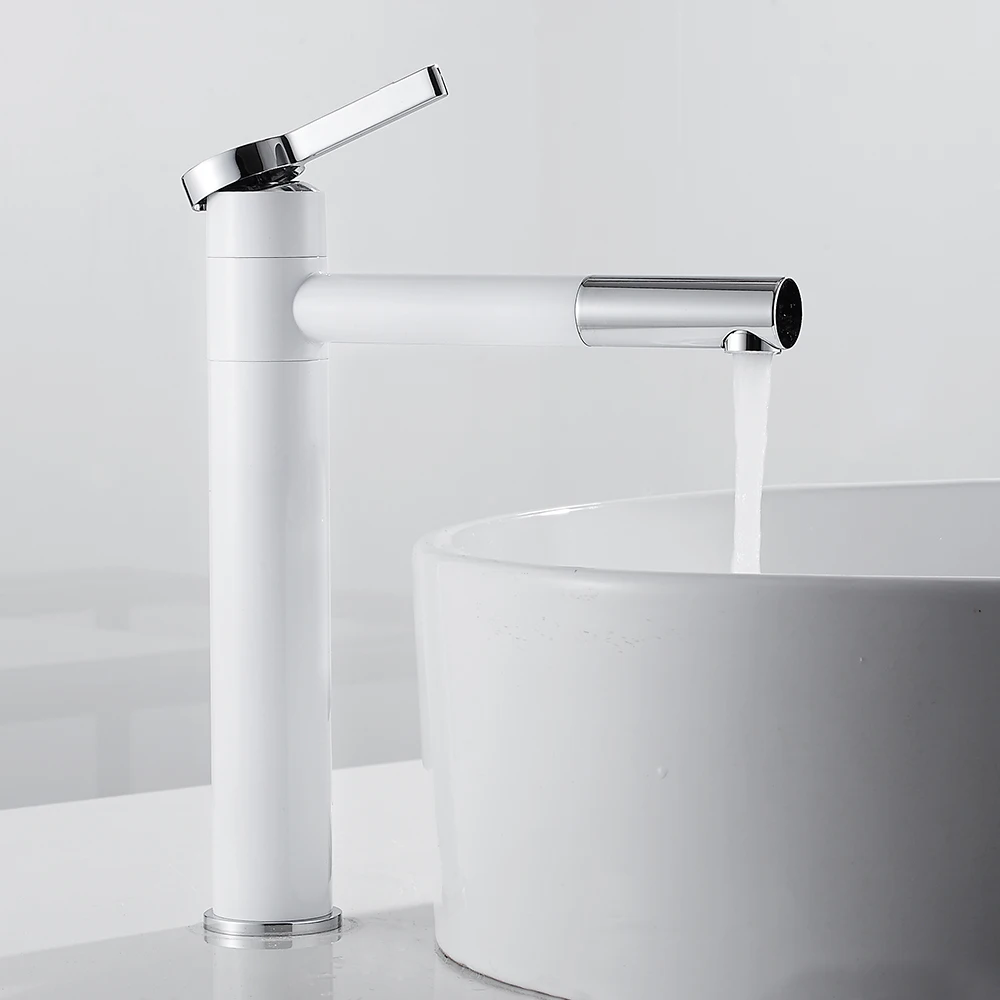 Bathroom Cylindrical 360 Degrees Rotating Head Basin Mixer High Faucet Washbasin Faucet Hot and Cold Water Tap
Bathroom Cylindrical 360 Degrees Rotating Head Basin Mixer High Faucet Washbasin Faucet Hot and Cold Water Tap