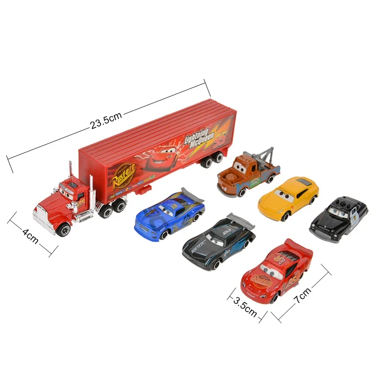 5 видов автомобилей Disney Pixar Cars 3 Lightning McQueen Jackson Storm Mack Uncle Truck набор пластиковых