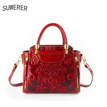 SUWERER Women Genuine Leather bag fashion real cowhide bag Embossing luxury handbags women bags designer bags famous brand women
SUWERER Women Genuine Leather bag fashion real cowhide bag Embossing luxury handbags women bags designer bags famous brand women