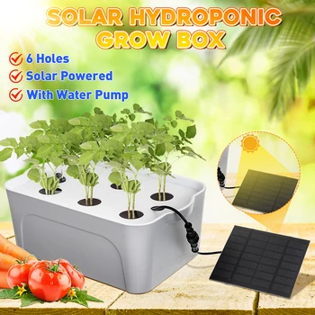 Solar Hydroponic Grow Box Kit Soilless Culture Vegetable Seedling Planting Water Pump Set Garden Balcony Nursery Pot Planter
Solar Hydroponic Grow Box Kit Soilless Culture Vegetable Seedling Planting Water Pump Set Garden Balcony Nursery Pot Planter