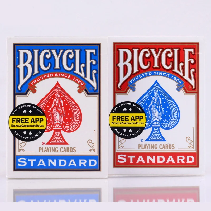 Стандартные карточки для игры на индексе езды велосипеде красная и синяя колода
