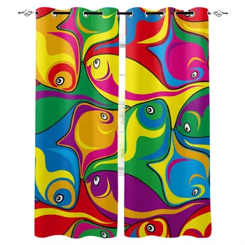 Abstract Fish Colorful Art Window Curtains LivingRoom Kitchen Curtains for Bedroom Left and Right Biparting Open Curtains
Abstract Fish Colorful Art Window Curtains LivingRoom Kitchen Curtains for Bedroom Left and Right Biparting Open Curtains