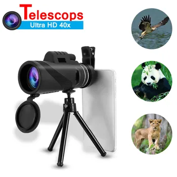 SGODDE 40x60 Monocular Telescope Ultra HD Optical Lens Low Light Night Vision Handheld Eyepiece Optics With Phone Clip Tripod
SGODDE 40x60 Monocular Telescope Ultra HD Optical Lens Low Light Night Vision Handheld Eyepiece Optics With Phone Clip Tripod