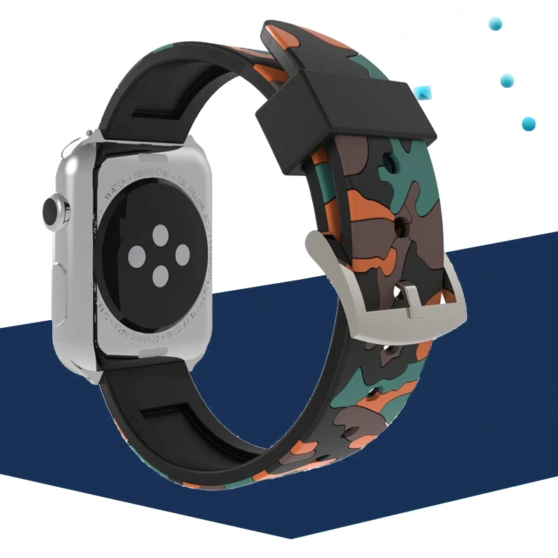 Strap for Apple Watch 4 5 Band 44mm 40mm correa apple watch 42mm 38mm Camouflage Sport Bracelet wrist Watchband for iwatch 3 2 1 
Strap for Apple Watch 4 5 Band 44mm 40mm correa apple watch 42mm 38mm Camouflage Sport Bracelet wrist Watchband for iwatch 3 2 1