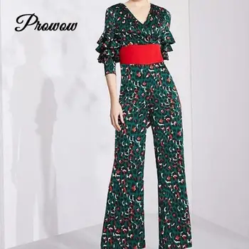 Summer Vintage Vacation Women Jumpsuit Women Sexy Elegant Green Leopard Print V-neck Wide Leg Long Pants 2020 New Clothes
Summer Vintage Vacation Women Jumpsuit Women Sexy Elegant Green Leopard Print V-neck Wide Leg Long Pants 2020 New Clothes