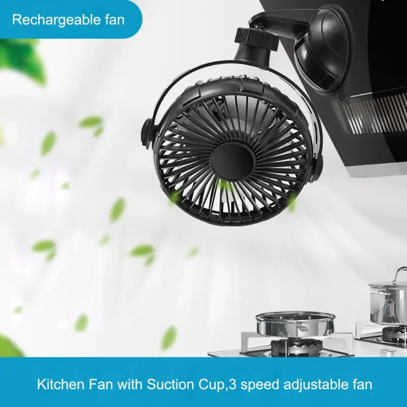 Suction Cup 3 Speed 2000mAh USB Rechargeable Battery Operated Kitchen Wall Fan Personal Fan for Home Car Truck Office
Suction Cup 3 Speed 2000mAh USB Rechargeable Battery Operated Kitchen Wall Fan Personal Fan for Home Car Truck Office
