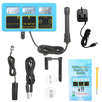 240V Water Quality Monitor 3-in-1 PH/Salinity/TEMP Meter Rechargeable Water Quality Tester Detector PH & Salinity Monitor
240V Water Quality Monitor 3-in-1 PH/Salinity/TEMP Meter Rechargeable Water Quality Tester Detector PH & Salinity Monitor