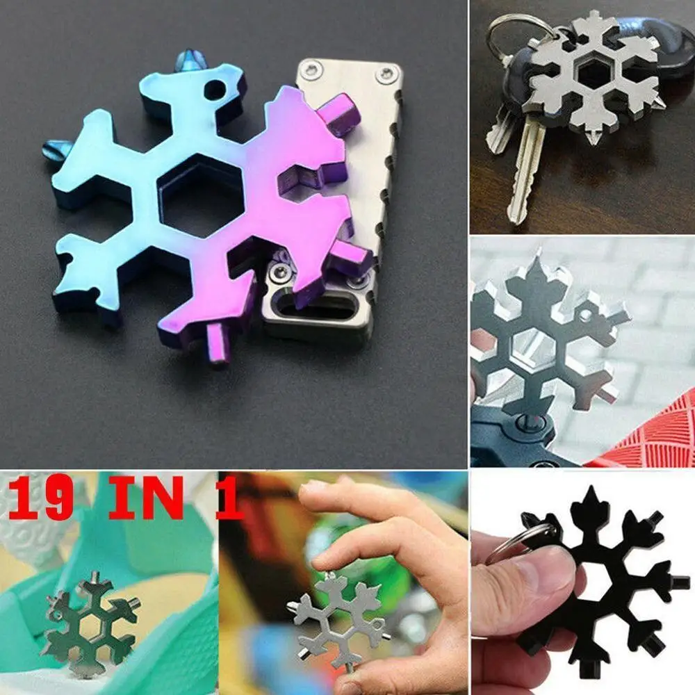 19-in-1 Snowflake Hex Wrench Keychain Tools Multi-tool Wrenches Combination Compact Outdoor Portable Bikers Tool Repairing
19-in-1 Snowflake Hex Wrench Keychain Tools Multi-tool Wrenches Combination Compact Outdoor Portable Bikers Tool Repairing