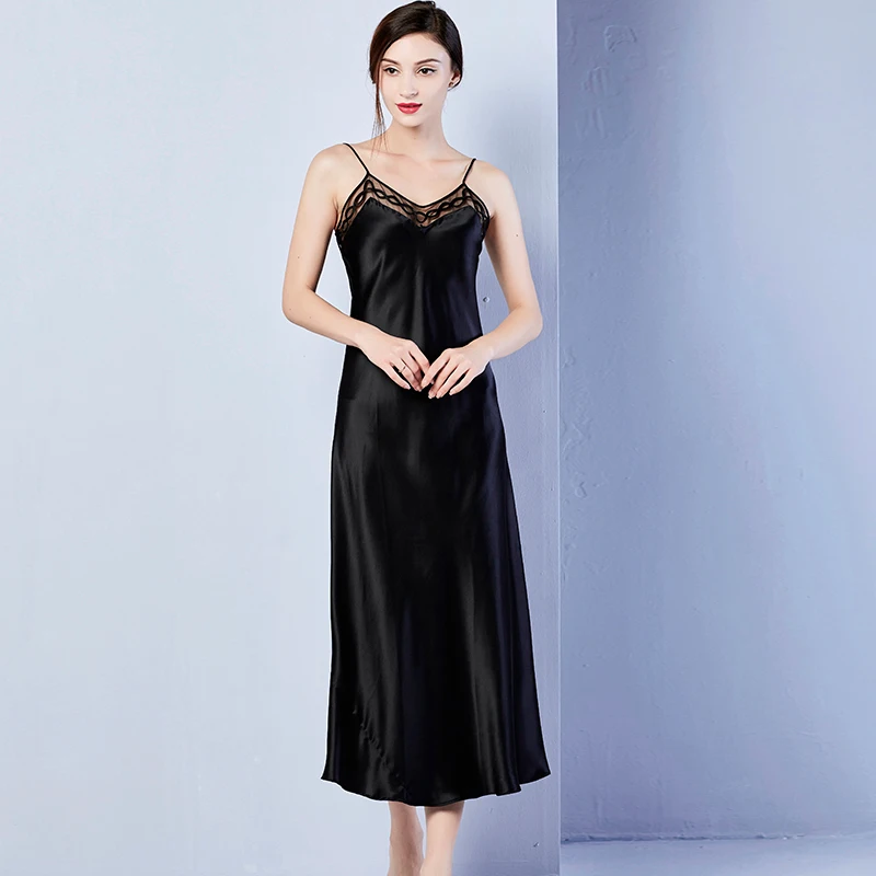 silicone dolls Hf61e3e6dd72a4474a3fdba6e5ff36dcbE Natural Nightgowns Women100% Real Silk Nightdress Silk Nightwear Ladies Sexy Lingerie Sleepwear Female White Long Night Dress