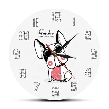 The Cool Dog Frenchie Modern Wall Clock French Bulldog Cartoon Silent Non-ticking Clock Hanging Wall Watch Dog Owners Home Decor 
The Cool Dog Frenchie Modern Wall Clock French Bulldog Cartoon Silent Non-ticking Clock Hanging Wall Watch Dog Owners Home Decor