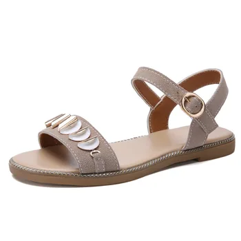 2020 Summer New Style WOMEN'S Real Leather Sandals Flat Ladies' Casual Women's Slippers Breathable Buckle WOMEN'S Sandals
2020 Summer New Style WOMEN'S Real Leather Sandals Flat Ladies' Casual Women's Slippers Breathable Buckle WOMEN'S Sandals