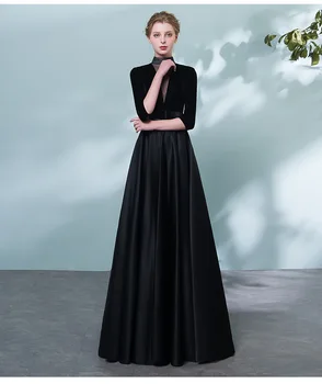 BGW HT42017 High Neck Elegant Formal Black Evening Dresse4s Three Quarter Sleeveswith Sweep Train 2020 Robe De Bal Dentelle
BGW HT42017 High Neck Elegant Formal Black Evening Dresse4s Three Quarter Sleeveswith Sweep Train 2020 Robe De Bal Dentelle