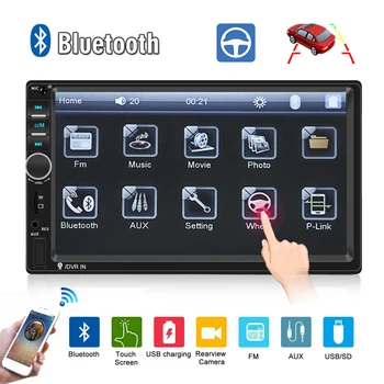 Autoradio 2Din Universal Car Radio 7 Inch Touch Screen Clear Stereo MP5 Player USB FM Bluetooth Audio with Rear View Camera
Autoradio 2Din Universal Car Radio 7 Inch Touch Screen Clear Stereo MP5 Player USB FM Bluetooth Audio with Rear View Camera