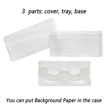 Transparent Soft Plastic Case for Eyelashes 3 Parts ( Clear Cover, Clear Tray, Clear Base) Wholesale Cases 
Transparent Soft Plastic Case for Eyelashes 3 Parts ( Clear Cover, Clear Tray, Clear Base) Wholesale Cases